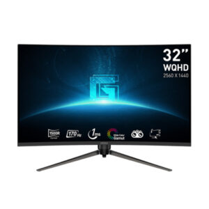 MSI G32CQ5P | 31.5″ WQHD/2K VA | 170Hz 1ms (MPRT) | DCI-P3 91%, sRGB 88% | FreeSync | Curve