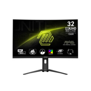 MSI MAG 321CUP | 31.5″ UHD/4K VA | 160Hz 4ms(GTG) | DCI-P3 77%, sRGB 93% | FreeSync | Curve